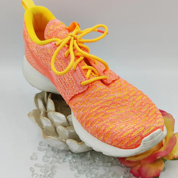 Nike Sneakers | Orange/Mango Roshe Fly Knits / Orange & Yellow - Picture 3 of 6